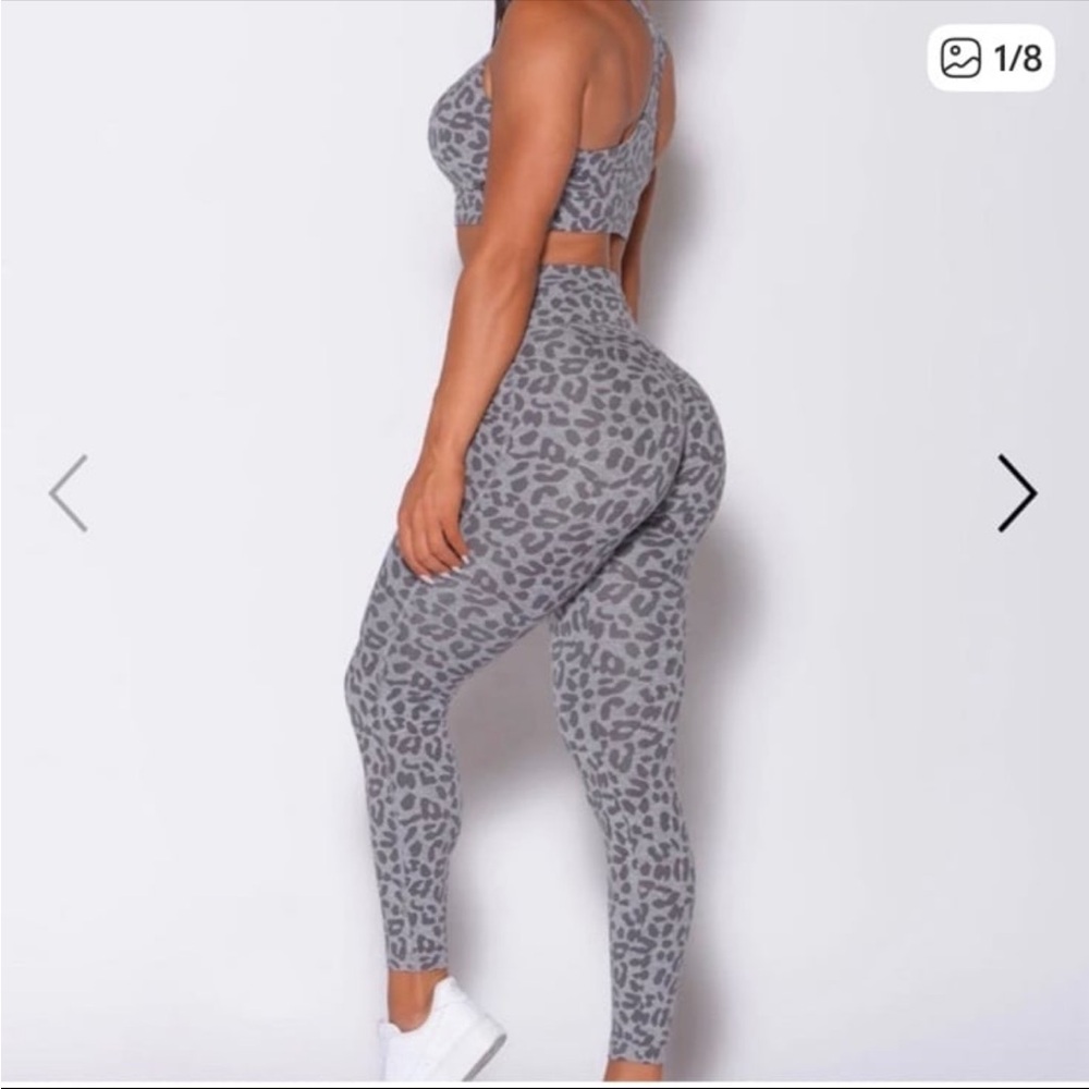 Bombshell Sportswear FIT CHEETAH LEGGINGS Lightning Grey